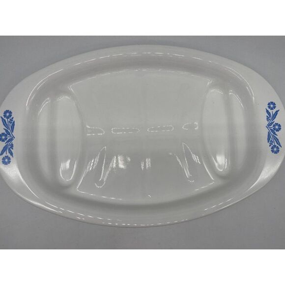 Vintage Corning Ware P-19 Blue Cornflower Platter - Picture 2 of 4